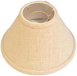 Upgradelights Beige Linen 10 Inch Empire Chimney Style Lampshade 4x10x5