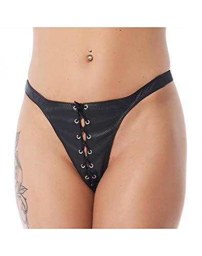 Braguitas bondage ajustables de 100g color negro lencería fetichista BDSM