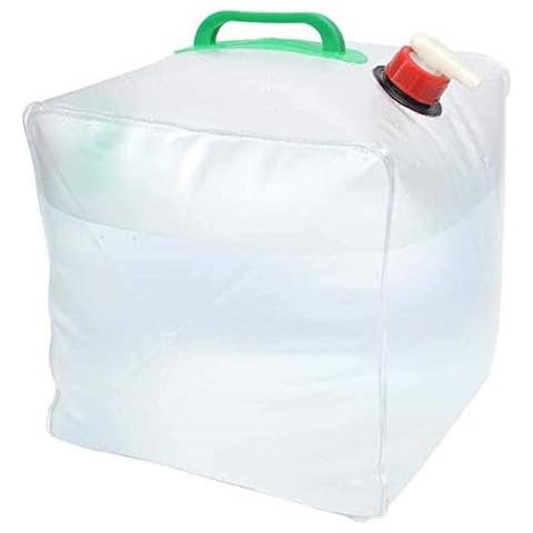 Collapsible Water Container with Spigot, Camping Water Storage Carrier Jug for Outdoors Hiking Backpack & Survival Kit, Foldable Portable Water Canteen (20L) Cover