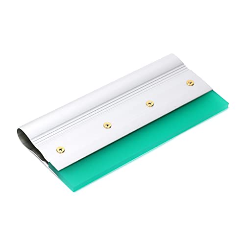 10 Inch Screen Printing Ink Squeegee with Aluminum Handle, 75 Durometer, Flat Squeegee for DIY Hand Printing, Flat Patterns