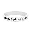 On Apixaban Medical Alert Wristband Bracelet Blood Clot ID Silicone UK (Pack of 4) (Large 20cm) #4