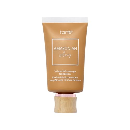 tarte Amazonian clay 16-hour full coverage foundation – Matte Finish Foundation with Amazonian Clay & Vitamin E for Hydration & Smooth Looking Skin, Vegan & Cruelty Free