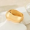 RchSLK 3Pcs Chunky Gold Bangles Bracelets for Women, Spring Hinged Big Stackable Bangles Set, Trendy Cuff Bracelet Stack Fashion Jewelry Gifts #4