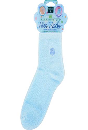 Earth Therapeutics Socks Aloe Infused Blue 1 Pair
