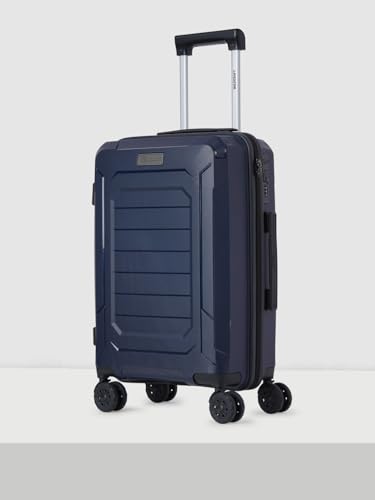 Image of Wildcraft Safara Mercury Hard Trolley Large Luggage | Durable Polycarbonate Shell | 360 Spinner Wheels | Telescopic Handle | Lightweight Check-in Travel Suitcase, Navy