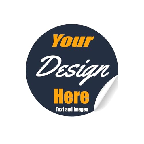 VulgrCo Custom Design Your Own Personalized Labels Stickers Decals Text Name Image Photo 120 Pack - Waterproof, Dishwasher Safe, Fade Resistant, UV Protected, Heat and Cold Resistant