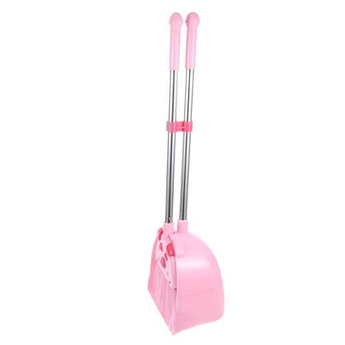 Anneome 2-in-1 Broom Dustpan Set for Children Kids Cleaning Tools Pp Pet Material Cartoon Pig Theme Safe for Toddlers