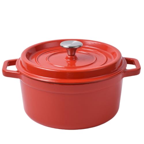 Bxzzuis鋳物ホーロー鍋 鋳鉄鍋 両手鍋 鋳物 無水調理13/15/18/21/25/27/29/31cm コーティングされていない 多機能 蒸気循環 揚げ物調理可 大容量 汚れが付きにくく丈夫 ラウンド ソースパン茹でる 煮る 蒸す 揚げる ガスコン