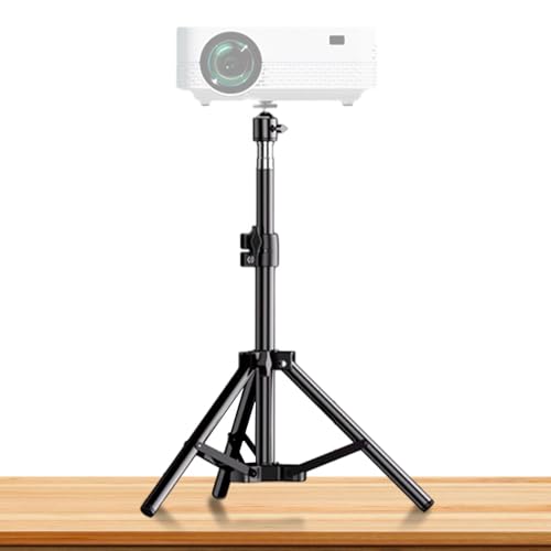 Trípode para proyectores, soporte de suelo portátil, soporte para proyector Tall Movies, Trípode compatible con el techo para proyectores mini y estándar - Soporte de suelo con un accesorio - Variedad