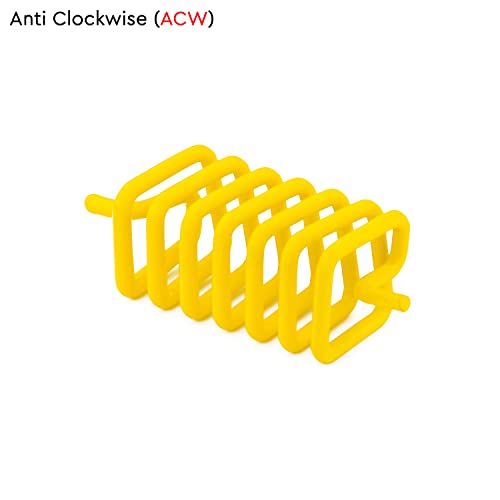Image of Vastu Yellow Square Anti-Clockwise Spring for South, South West Direction Used to Enhance the Energy of Earth Element 1.5 inch Inch (Pack of 9)