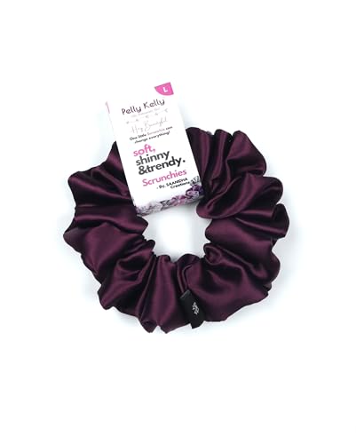 Image of Satin Scrunchies Hair Bands for Women | No-Damage Elastic Hair Ties for Ponytails & Buns | Fluffy & Stylish Rubber Bands | Large Size | Pack of 5