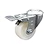 Nylon Swivel Bolt Hole Caster w/3" x 1.25" White Wheel & Total Locking Brake - 300 lbs Capacity/Caster - Service Caster Brand