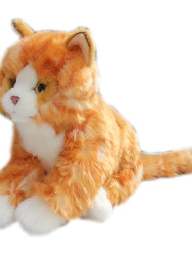 Peluche chat tigré orange cadeau de naissance doudou doux