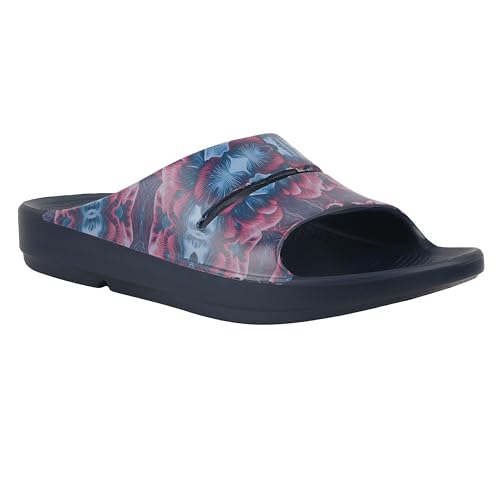 NEOZ EXTRA SOFT Colorful Printed Classic Slippers/Flip Flops/V shape for women & girls. Stylish & Anti-Skid | Waterproof & Everyday Use Mules for WOMEN/GIRLS, W ORCHID ULTRA-NAVY_4 (B0CJNSN6J2) Amazon Price History, Amazon Price Tracker
