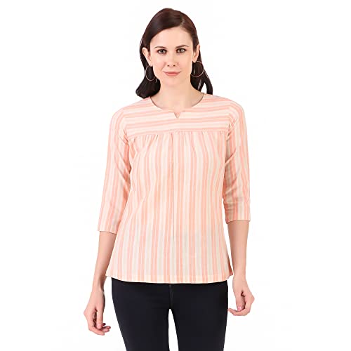 Image of ZUVINO Summer Cotton Tops for Women | Stylish Casual Tops for Jeans | Formal Tops for Women | Long Tops for Women | Trendy Tops for Plus Size Women | Basic Tops for Everyday Wear.