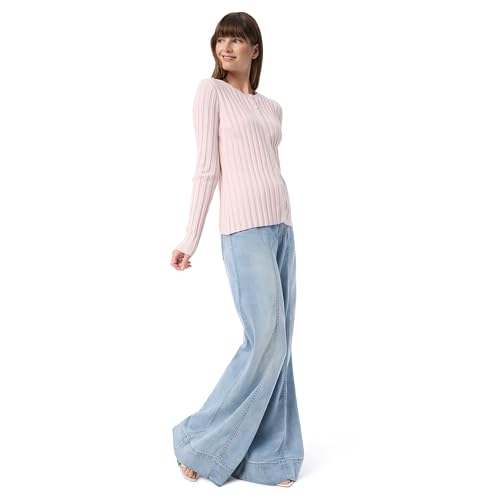 DEE OCLEPPO Women's Tabitha Wide Leg Jean with Seam Detailing Standard2