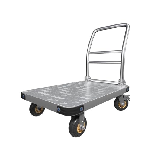 Carretilla plegable de plataforma con ruedas de 19 x 30 in miniatura 1