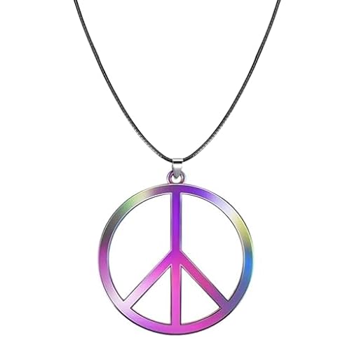Collar Hippie, Colores Arcoiris Collar Paz Hippie Colgante Paz, Collares Símbolo de la Paz para Mujeres Hombres, Colgante de la Paz para Carnaval Cosplay Fiestas Temáticas | Ya disponible en tu tienda friki favorita! En mundofriki.es! Collar Hippie, Colores Arcoiris Collar Paz Hippie Colgante Paz, Collares Símbolo de la Paz para Mujeres Hombres, Colgante de la Paz para Carnaval Cosplay Fiestas Temáticas | Ya disponible en tu tienda friki favorita! En mundofriki.es!