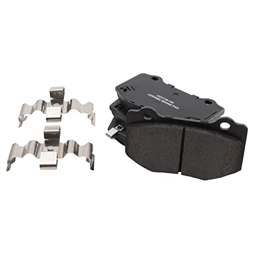 Image of TRQ Rear Brake Pad and Rotor Set Ceramic Coated Rotors Compatible with 2016-2020 Chevrolet Camaro