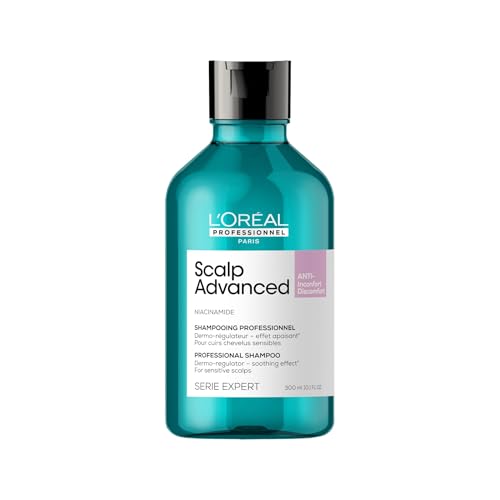 L’Oréal Professionnel, Champú Anti Malestar Enriquecido con Activos Dermatológicos para Cuero Cabelludo Sensible, Scalp Advanced, 300 ml