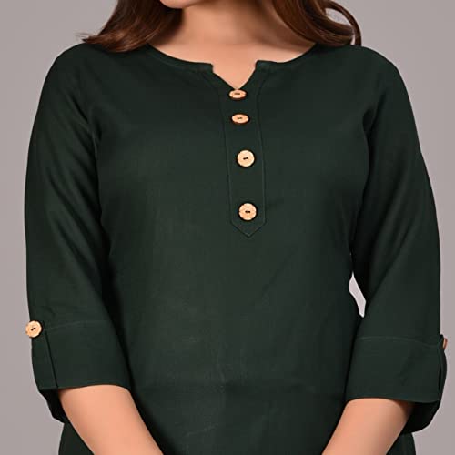 Image of Women's Rayon Straight Solid Casual Top /Kurta