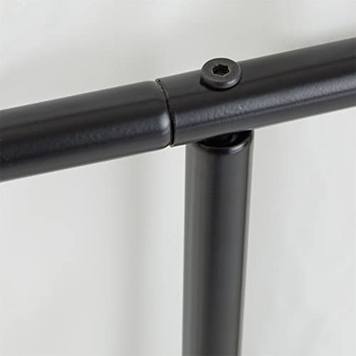 IDIMEX Herrendiener Camilo, praktischer Stummer Damen Diener mit Hosenbügel, schöner Kleiderbutler mit Sackohalter, moderner Kleiderständer in schwarz lackiert