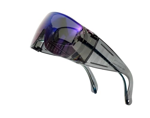 Calabria 1003 Fit Over Safety Glasses Fitover Prescription Eyewear Blue Mirror Men Women Large Wrap Around Tint Anti Scratch2