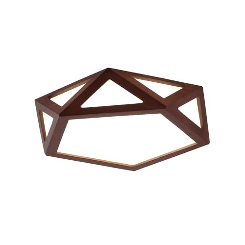 Plafonnier en bois massif salon cuisine luminaire chambre rétro