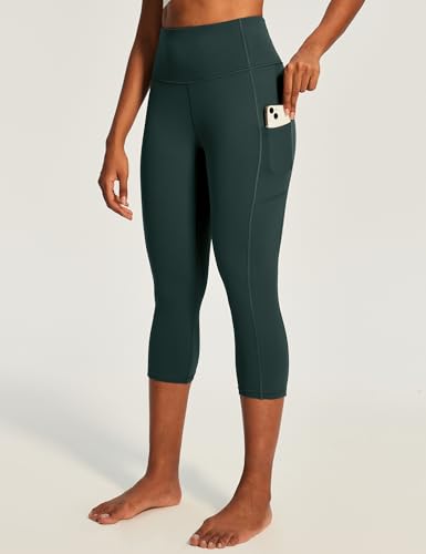 Image of Ewedoos Capri Leggings for Women High Waisted Yoga Pants with Pockets for Women Tummy Control Workout Leggings Yoga Capris