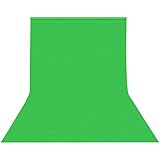 Hemmotop 背景布 緑 3m x 3.6m zoomのバーチャル背景 スタジオ スクリーンシート グリーンバック ポリエステル 洗濯可 300 x 360 cm みどり バックペーパー 折りたたみ可 袋縫いタイプ 写真 ビデオとテレビに対応