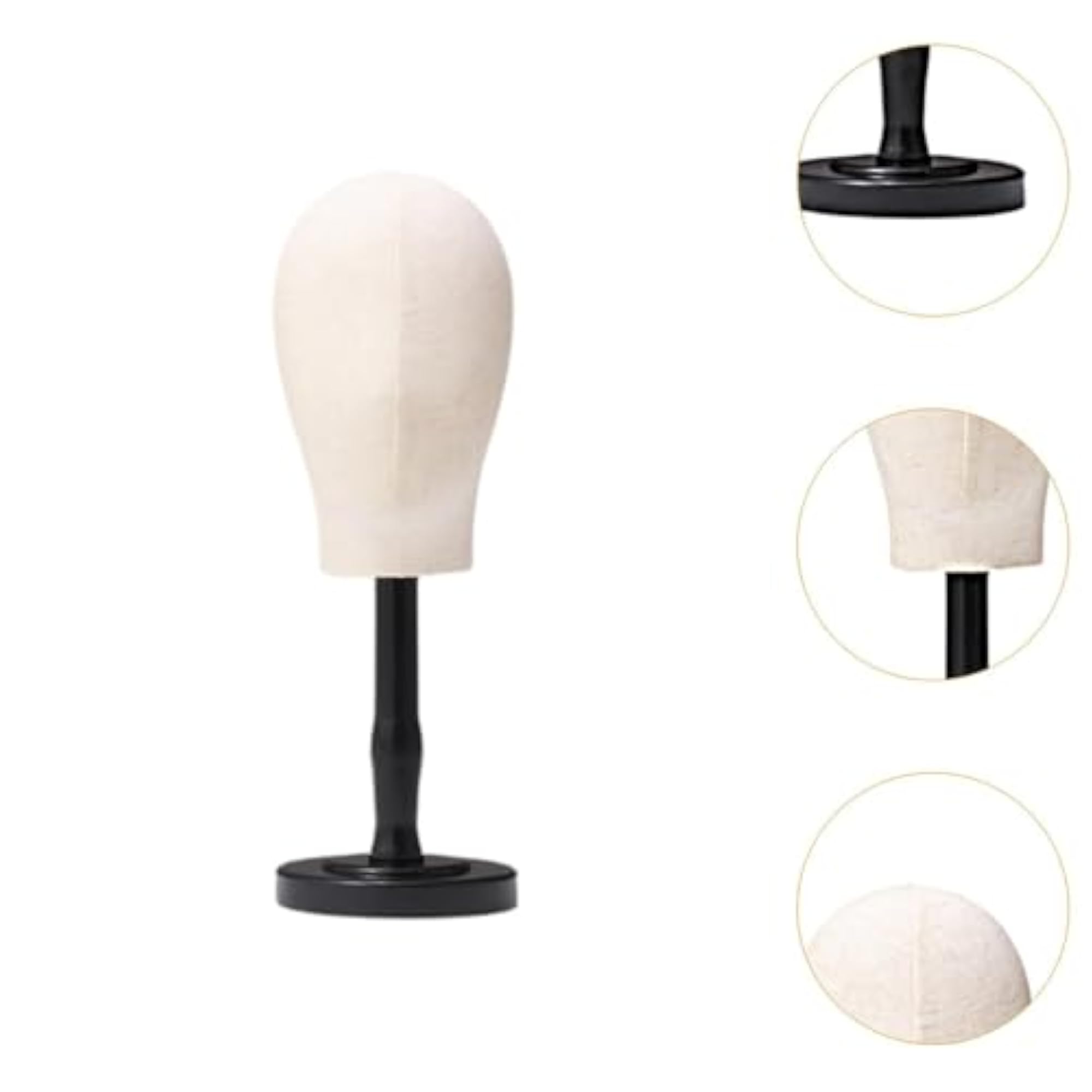 Medium Black Multifunctional Mannequin Head Hat Rack for Wigs