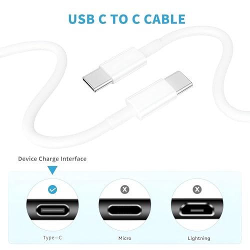 Image of Original 45W USB C To Type C Fast Charging Cable Compatible for Google Pixel 9 Pro XL /9 Pro /9 /8 Pro /8 /8A /7 Pro /7 /7A /6 Pro /6 /6A /5 /Chromebook /Buds & Other USB-C Device,Fast Data Transfer Cord