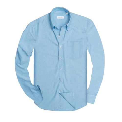 Image of Cotton King Mens Shirts | 100% Cotton Long Sleeve Shirts for Men | Button Down Shirt Men | Oxford Mens Dress Shirt