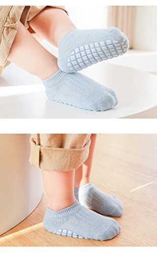Baby Non-skid Socks Anti Skid Toddler Socks Ankle Mesh Thin Socks for Infant Newborn Girls Boys 8 Pairs2