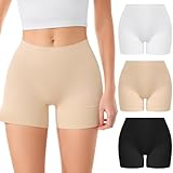 ForeverShaper Slip Shorts for Under Dresses Women, Seamless Anti Chafe Underwear Shapewear Thigh Cooling Biker Short Panties