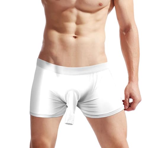 Men's Elephant Nose Underwear Boxer Briefs with Hammock Pouch Ice Silk Comfort Elephant Trunk Jock Strap Boyshort4