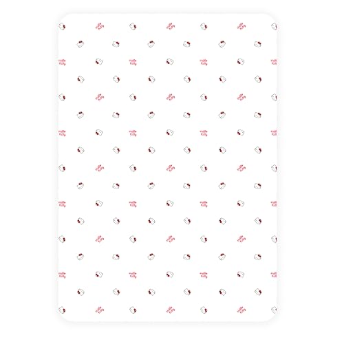Hello Kitty Official Double Fitted Bedsheet | Sleepover Design | Featuring Hello Kitty | Designed for Double Beds | Soft Polyester with Elastic Edge | Perfect for Kids Bedroom