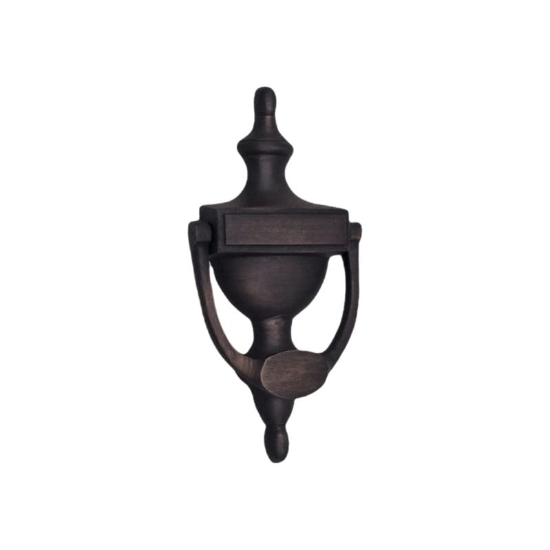 6" or 8" Victorian Solid Brass Urn Door Knockers - 6 Finishes (Aged Bronze, 6")