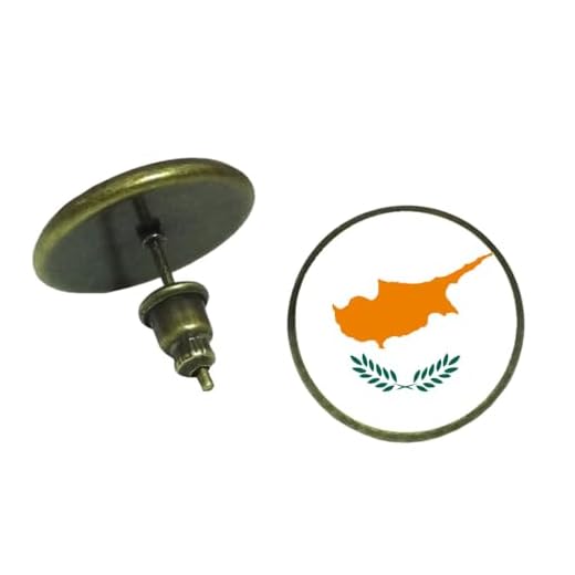 Ohrstecker Mit Zypern-Flagge Für Frauen Und Mädchen – Paar Ohrstecker Mit Zypern-Flagge,Patriotischer Ohrschmuck,Patriotische Ohrstecker,Schmuck,Souvenir,Accessoires,Ohrstecker,Geschenk,Flagge