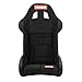 RaceQuip 96886689RQP Seat Non-Reclining FIA 17in Harness Openings Fiberglass Black Fabric