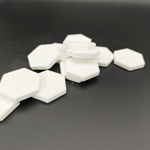 Image of 1.6 Inch Ceramic Coral Frag Plugs Coral Frag Tiles Base Disc - 12 Pack | Hexagon | 40mm(1.57 inch)| White