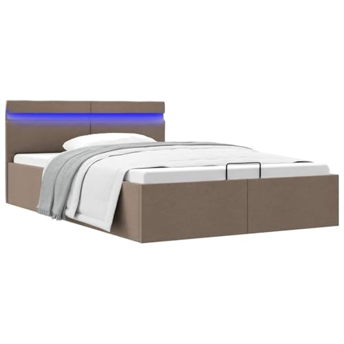 Lumanois Cama canapé hidráulica almacenaje sin colchón Taupe 120x200 cm,Camas y somieres,38.7kg-285626