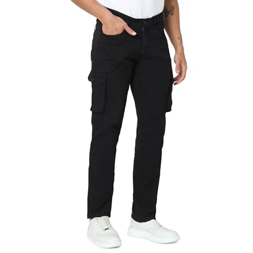 Image of Spykar Men's Regular Cargo Pants