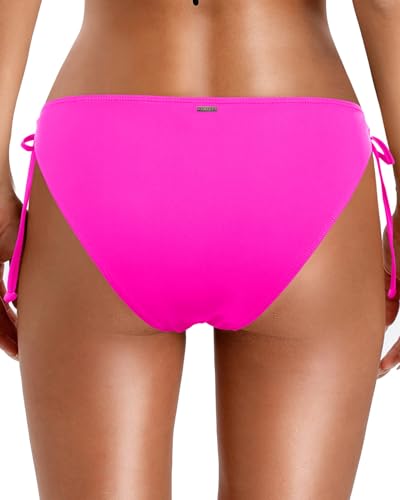 Image of Zmart Women's String Tie Side Bikini Bottoms - Adjustable Low Rise Swimsuit Bottom Moderate Coverage Bathing Suit
