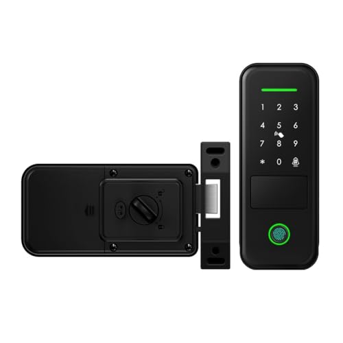 GREOHNMPAW Cerradura de Jardín Exterior con Huella Dactilar, Control Remoto, Aplicación TUYA WIFI, Código Smart Life, Cerradura de Puerta Inteligente Sin Llave, Cerradura de Borde Eléctrica