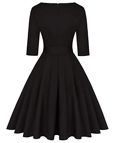 MINTLIMIT Women's 1950s Retro Vintage Rockabilly Sweetheart Cocktail Dress with Pockets3