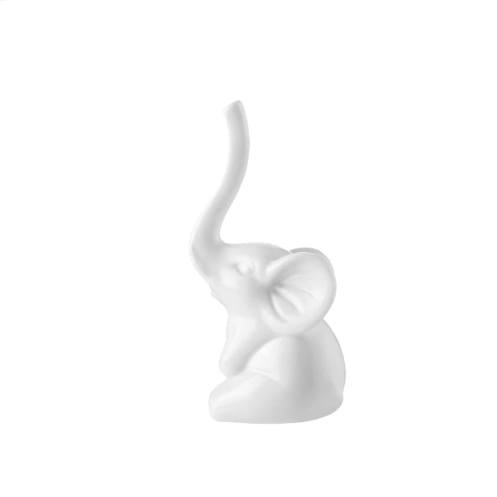 Ttiy Elephant Ring Holder Ceramic Elephant Ring Stand Creative Jewelry Display Trinket Dish for Home Office Room Decor 1PCS