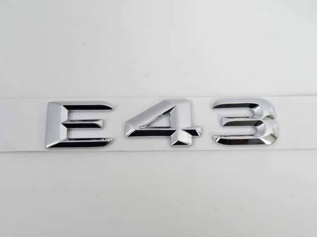 メルセデス ベンツ Eクラス E43 リア トランクエンブレム シルバー ステッカー フラットタイプ W213/W238/C238/R238 E450/E400/E350/AMG等