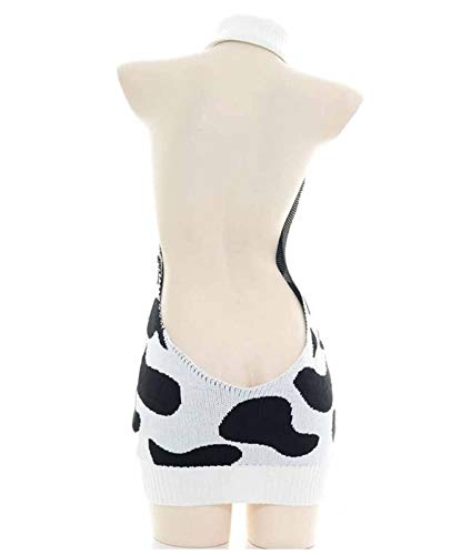 Image of Olens Japan Style Turtleneck Sleeveless Open Back Sweater Anime Cosplay Sweater
