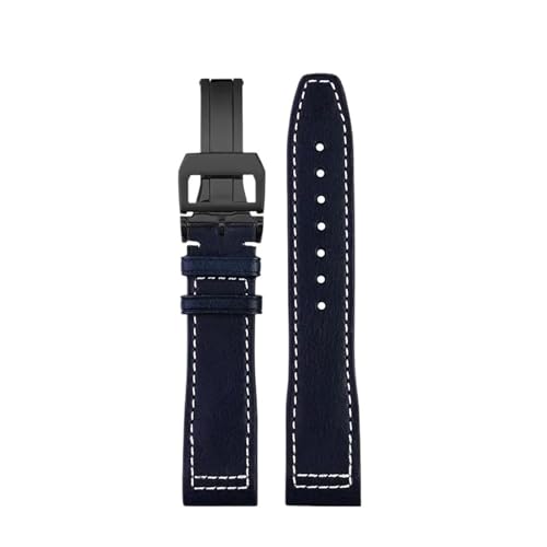 [ȓX] IWC pCbg IW378003 IW328203/205/201 }[N20 U[EHb`oh 20 21mm NCbN[XuXbgɑΉ(Blue-black,20mm)